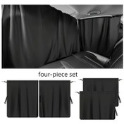 Resim Dashanshop 4 Adet Siyah Oksford Sedan Suv Araç Gizlilik Perdesi Seti Saklama Çantası 