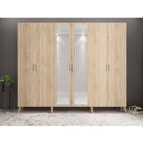 Resim Açelya Portmanto Vestiyer Meşe 270 cm Ücretsiz Kurulum - M6 