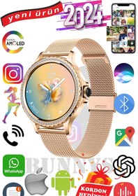 Resim Bunnys Reeder P13 Blue Max Pro Lite 2022 Uyumlu Akıllı Saat Mini Kadınlar İçin Konuşma Özellikli Amoled 