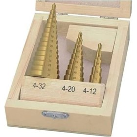 Resim Misda Store W 3500, Kademeli Sac Delme Seti (3 Parça), Pirinç 