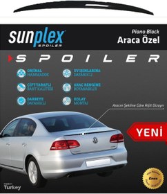 Resim SUNPLEX Bmw 5 F10 2010-2016 Bagaj Çıtası Spoiler Piano Black 