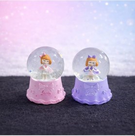 Resim Mini Işıklı Sevimli Kız Kar Küresi - 9041479009737to 