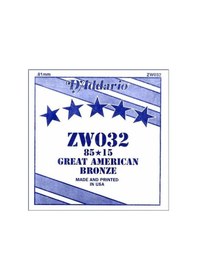 Resim D'addario Zw032 Tek Akustik Gitar Teli 32 