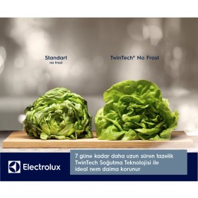 Resim Electrolux LNT7MD58W Twintech No-Frost 588 Lt 84 cm Alttan Donduruculu Buzdolabı D Enerji Sınıfı Beyaz 