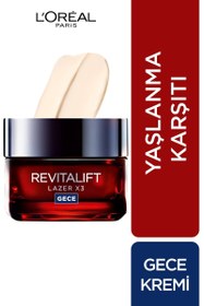 Resim L'oréal paris revitalift lazer x3 yoğun yaşlanma karşıtı gece bakım kremi 