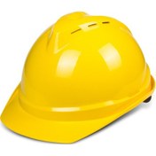 Resim Abs Kalınlaştırılmış Güvenlik Kaskı Havalandırmalı Şok Emici Kask, Depo Fabrikası İçin Çok Noktalı Yastıklama Sarı 