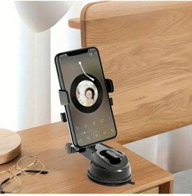 Resim 360 Derece Dönebilen Vakumlu Araç Telefon Tutucu 