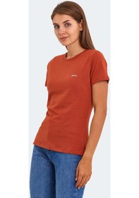 Resim Slazenger KORNELI I Kadın Slim Fit Kiremit Tişört 