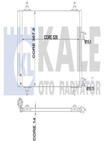 Resim KALE 343095 Klima Radyatoru Kondenser (peugeot: P307 1.4ı/1.6hdi 01-08 ) 6455aa (WH394391) 