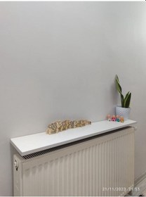 Resim Güvendekoratif Petek Üstü Uçar Raf 80 Cm Beyaz 