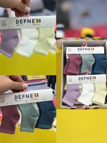 Resim Defne Baby 6 Çi Ft Pamuklu New Born Yenidoğan Kiz Bebek Çorap-737 ÇoK Renkli 