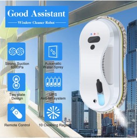 Resim ErginGroup Otomatik Su Püskürtmeli Uzaktan Kumandalı Cam Pencere Yıkama Akıllı Temizleme Cam Silme Robotu 