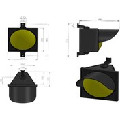 Resim İleri Trafik 300 mm Power Ledli Tekli Sinyal Verici, Trafik Lambası 
