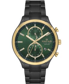 Resim Nacar SAFİR CAM SPOR SİYAH ERKEK KOL SAATİ NC33-298316G-BNCM 
