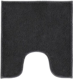 Resim Kaydırmaz Banyo Klozet Önü Paspası Meridyendukkan Koyu Gri 55x60 cm Gri 