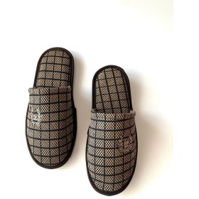 Resim Majhi Erkek Önü Kapalı Terlik Peluş Yıkanabilir Ev Terliği Misafir Çeyiz Damat Terliği Erkek Terlik 