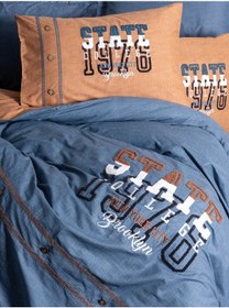 Resim Cotton Box Mood Nakışlı Ranforce Çift Kişilik Nevresim Takımı State Tarçın 