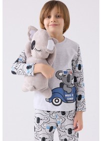 Resim Rolypoly Erkek Çocuk Gri Pijama Takımı 5274-45637 Gri 