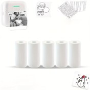 Resim 5 Rulo Termal Baskı Kağıdı, Anlık Kamera İçin Uygun, 65gsm Pürüzsüz Yüzey, Mürekkebe Gerek Yok, Mini Taşınabilir Yazıcı, Mini Termal Küçük Taşınabilir Yazıcı İçin İdeal, Doğum Günü Hediyesi İçin Harika 