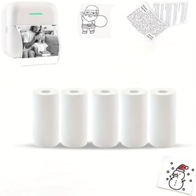 Resim 5 Rulo Termal Baskı Kağıdı, Anlık Kamera İçin Uygun, 65gsm Pürüzsüz Yüzey, Mürekkebe Gerek Yok, Mini Taşınabilir Yazıcı, Mini Termal Küçük Taşınabilir Yazıcı İçin İdeal, Doğum Günü Hediyesi İçin Harika 