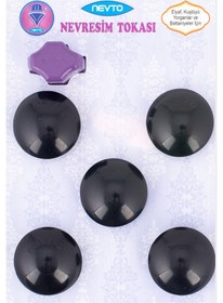 Resim Nevto Nevresim Tokası En fazla 3 cm Kalinlikta 1 adet INCE Yorgan-Battaniye icin Siyah 