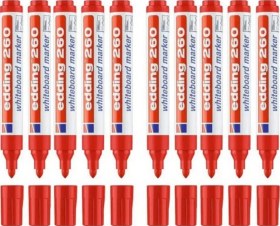 Resim 260 Beyaz Tahta Kalemi 10'lu Paket Kırmızı Nocolor-545d27c8 