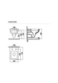 Resim Creavit Bn320 Asma Klozet ve Creavit Metal Menteşe Klozet Kapağı 