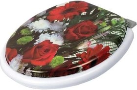 Resim Lüks Yumuşak Süngerli Desenli Pufidik Klozet Kapağı Ekstra Kalın Süngerli 