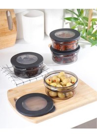 Resim Kapris 4'lü Cam Saklama Kabı Set C508x4 00105 