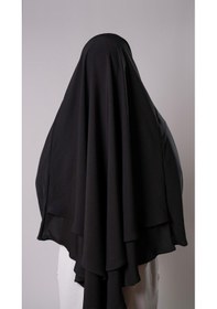 Resim Hürrem Bone Siyah Pratik Hazır Geçmeli Tesettür Eşarp Krep Bağcıklı Çift Katlı Sufle Hijab 2314 01 Siyah 