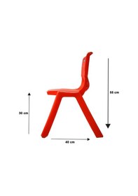 Resim 1.Kalite Kırılmaz Çocuk Sandalyesi – Kreş ve Anaokulu Sandalyesi Kırmızı 5 Adet 