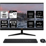 Resim Acer Aspire C24-1700 Intel Core I5 1235U 48GB 2tb SSD 23.8" Fhd Fdos All In One Bilgisayar DQ.BJWEM.006 DQBJWEMP353 