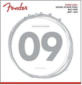 Resim Fender 0730250403 Super 250 Nickel Plated Steel Elektro Gitar Teli (09-42) | 250L Light Set Nikel Kaplama Çelik ve Yüksek Çıkış Gücü 