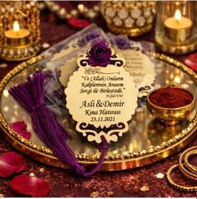 Resim Düğün Nişan Söz Kına İçin Magnet Kişiye Özel 25 Adettir No 106 