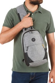 Resim Newish Polo Erkek Usb Çıkışlı Çapraz Bel ve Omuz Çantası new321 - Gri 