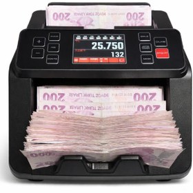 Resim Sesli Karışık Para Sayma Makinesi Mıx 80, Tl Ve Euro Karışık Sayım - Dolar Adet Sayım Müşteri Ekranı 