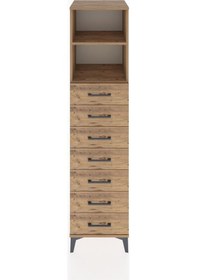 Resim Hyperion Dolap 2 Raflı 7 Çekmeceli 44x44x182 Çam-çam Çam 