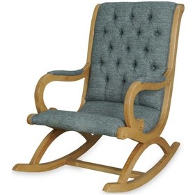 Resim Asedia Rustik Naturel Gri Sallanan Sandalye Dinlenme Koltuğu 