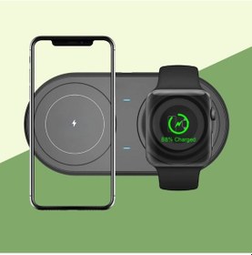 Resim 2si 1arada Kablosuz Saat,kulaklık Ve Telefon Hızlı Şarj Etme Apar 