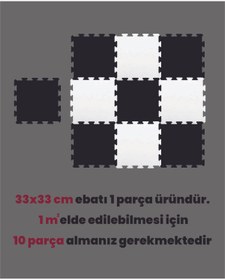 Resim DECOZEYN Antrasit Renk Peluş Kreş Halısı Anaokulu puzzle halı Japonhalı 