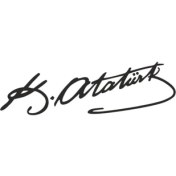 Resim Atatürk Imza Sticker 17X5 cm 00016 
