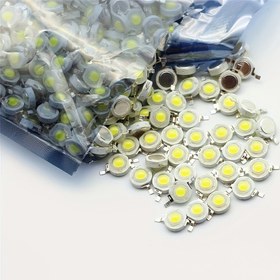 Resim 50 Ultra-Bright Cool White LED Boncuk, Yüksek Güçlü Metal Taban ile 3V-3.4V, Endüstriyel Elektrik Projeleri için Uygun. 