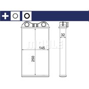 Resim BEHR MAHLE AH14000S (8FH351000-621) Kalorifer Radyatoru (Renault: Trafic II / Opel : VIVaro Nissan: Primastar 2.0-2.5 91158692 8FH351000621 (WK151695) 