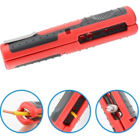 Resim Erkonomik Kaymaz Saplı ve Taşınabilir Tasarıma Sahip Ağır Hizmet Tipi Manuel Tel Soyucu Pense - Elektrikçiler, Kendin Yap Projeleri, Profesyonel Elektrik İşleri için Dayanıklı Plastik Yapı 