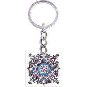 Resim Anadoliamağazacılık Kalemişi Çiçek Motif Pleksi Anahtarlık 