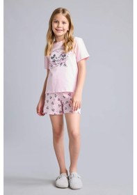 Resim Defacto Dısney Mıckey & Mınnıe Lisanslı Regular Fıt Elastik Bel 2li Açık Pembe Pijama Takımı Kız Çocuk H8101a826hspn648 Pembe-pn648 