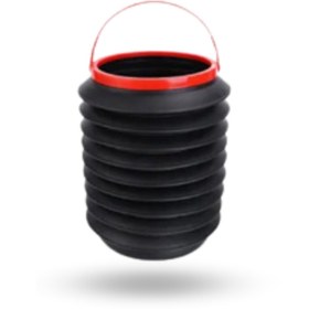 Resim ForWhat Büro Ev Ofis Arabası için Araç içi Oto Akordeon Katlanır Kova 