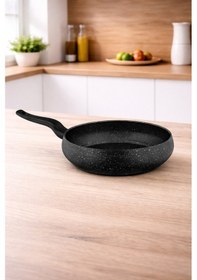 Resim Granit Pro 28 Cm Güveç Tava Siyah Bakalit Saplı Yanmaz Yapışmaz 