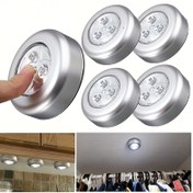 Resim 3 veya 5 LED Dokunmatik Yuvarlak Işıklar Seti, Herbirinde 3 Led ile, Şarj Edilebilir Kablolu Kullanım İçin Tasarlanmış Dolaplar, Koridorlar, Banyolar, Yatak Odaları, Mutfaklar, Merdivenler ve Ev Dekorasyonu İçin, Pil Olmadan, RV İç Aydınlatma 