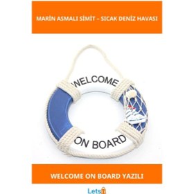 Resim Ahşap Marin Duvara Asmalı Deniz Temalı Dekorasyon Simit 1 Adet 